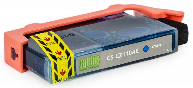 Картридж струйный Cactus CS-CZ110AE №655 голубой (14.6мл) для HP DJ IA 3525/5525/4525 с чипом