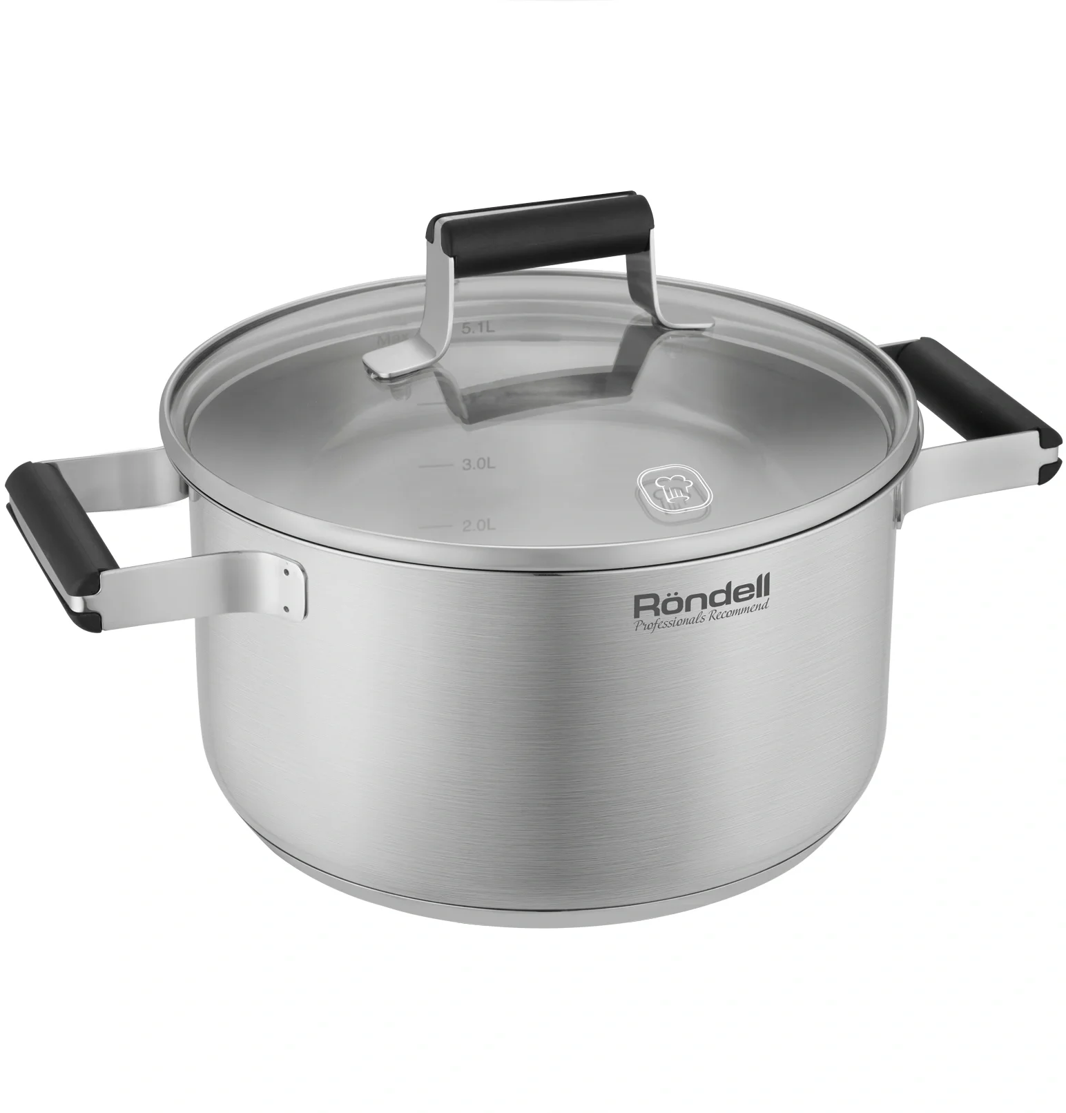 Кастрюля Rondell Bayoneta RDS-1808 5.1 л. d=24 см (с крышкой) стальной