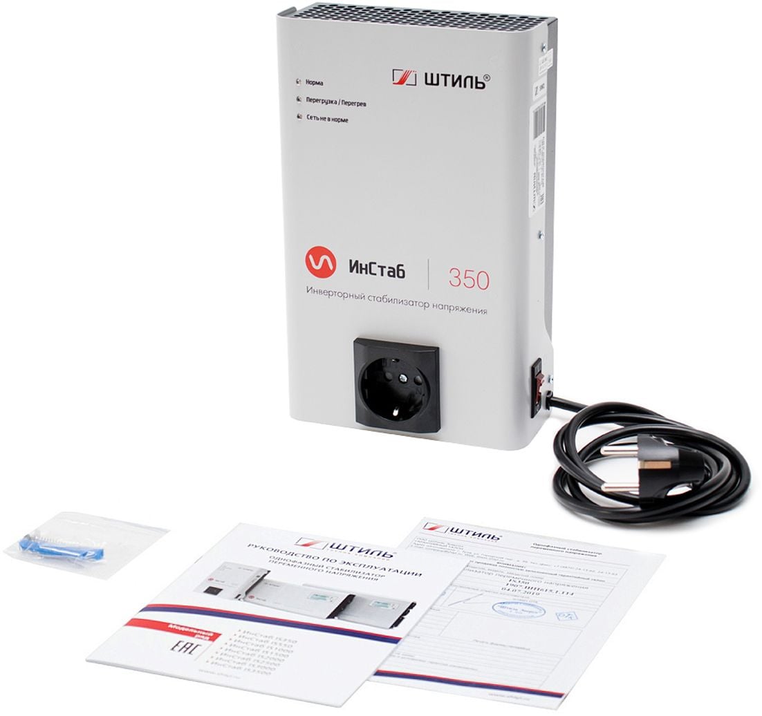 Стабилизатор Штиль ИнСтаб <IS350> (вх.90-310V, вых.220V±2%, 550VA, 1  розетка  Schuko)