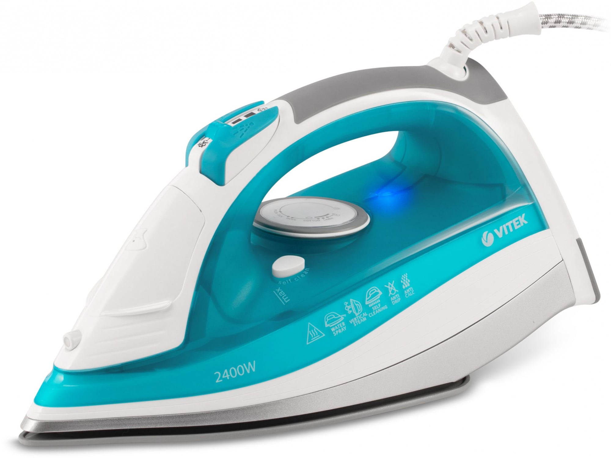 Утюг Vitek 1264-VT-02 2400Вт бирюзовый/белый