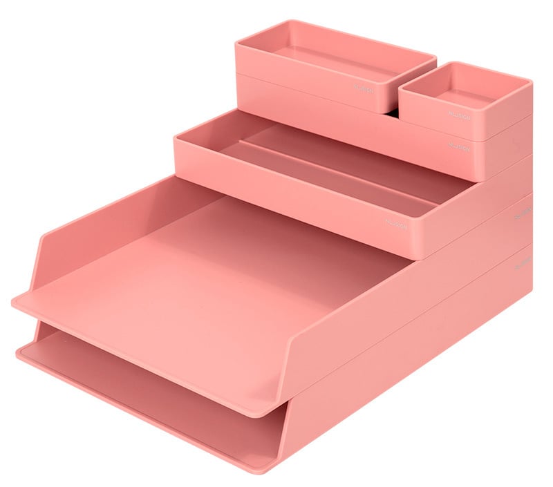 Органайзер настольный Deli ENS001pink Nusign розовый, пластик