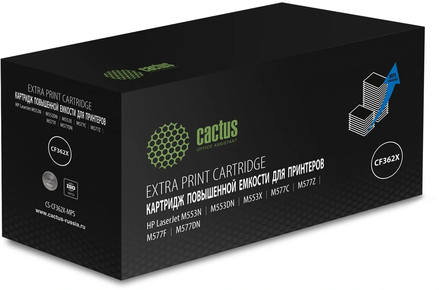 Картридж лазерный Cactus CS-CF362X-MPS, CF362XX желтый (18000 стр.) для HP CLJ M552dn/M553dn/M553N/M553x