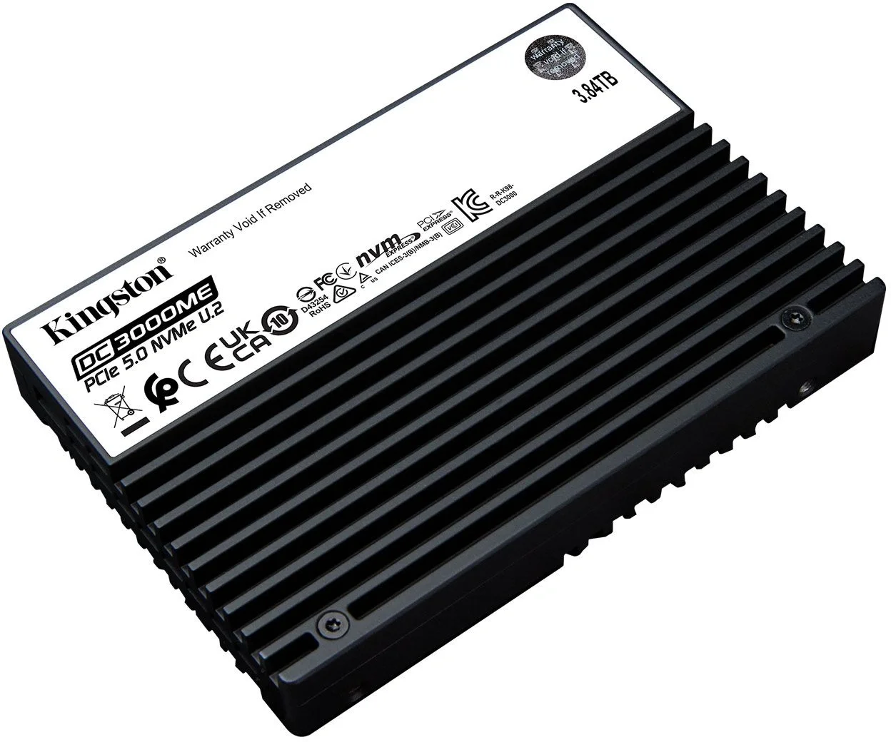 Твердотельный накопитель/ Kingston SSD DC3000ME 3840GB, U.2(2.5" 15mm), NVMe, PCIe Gen 5x4, 3D TLC, R/W 14000/5800MB/s, IOPs 2 700 000/300 000, TBW 7008, DWPD 1 (12 мес)