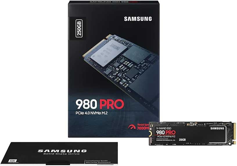 Твердотельный накопитель SSD M.2 (PCI-E NVMe) 250Gb Samsung 980 PRO (R6400/W2700MB/s) (MZ-V8P250BW) 1year