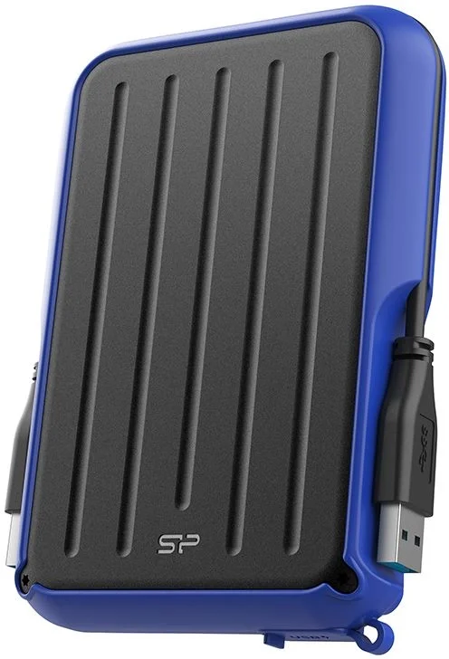 Внешний жёсткий диск 4TB Silicon Power Armor A66 Black/Blue (SP040TBPHD66LS3B)