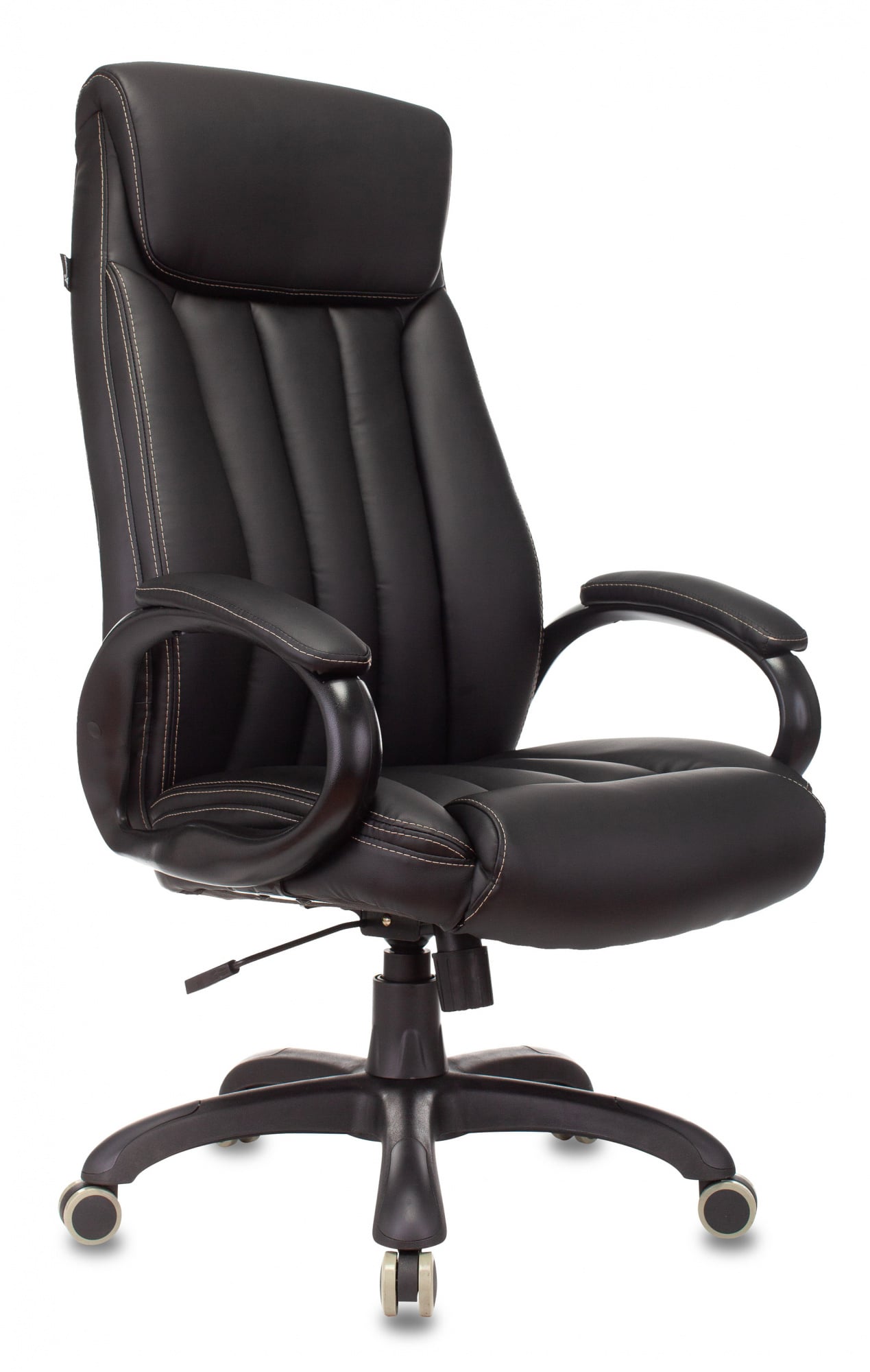 Кресло руководителя Бюрократ T-9922N Leather Venge Black черный, эко.кожа, крестовина пластик
