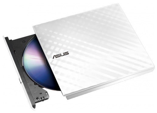 Оптический привод Asus - SDRW-08D2S-U LITE, DVD-RW, внешний, USB, белый, SDRW-08D2S-U LITE/WHT/G/AS