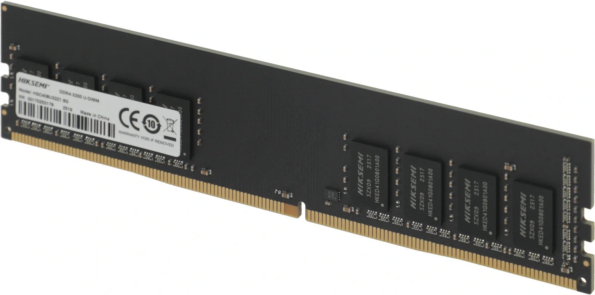 Память DDR4 8GB 3200MHz Hikvision HSC408U32Z1/8G HIKSEMI RTL PC4-25600 CL18 DIMM 288-pin 1.2В Ret
