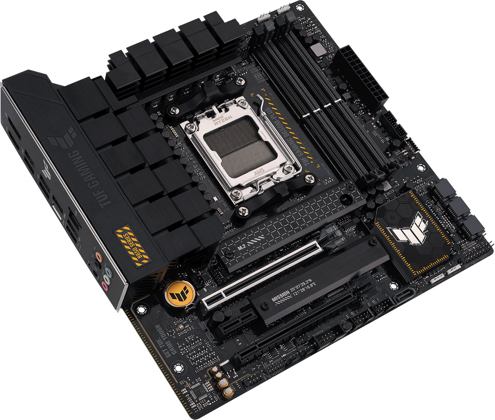 ASUS TUF GAMING B650M-PLUS (Socket AM5, mATX, 4xDDR5(128GB), DP/HDMI, 2xPCIe 4.0x16/2xPCIe 4.0, 1xLAN (2.5GbE), 4xSATA 6Gb/s, 3xM.2, 1xType-C, 3xUSB 3.2, 4xUSB 2.0)