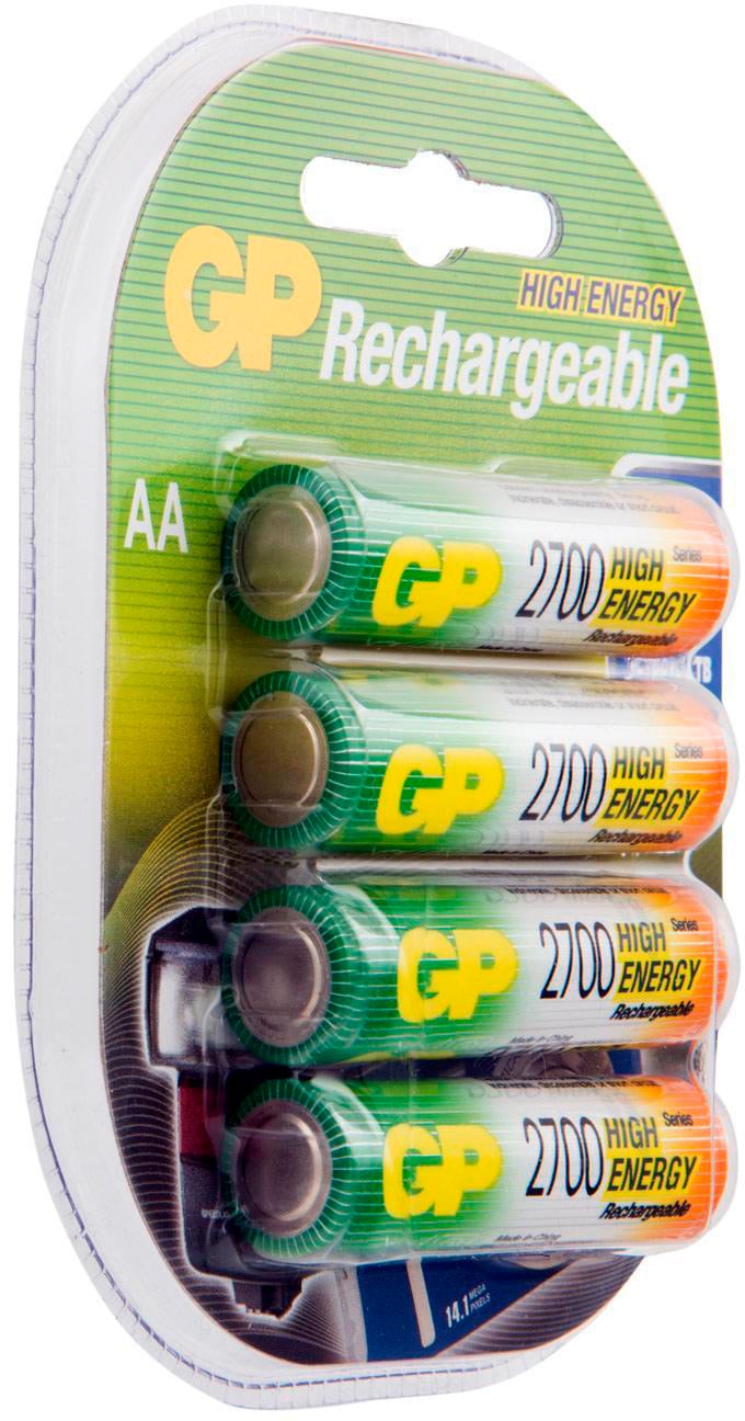 <048109> Аккумулятор AA, 1.2V, 2700mAh, 4шт, GP 270AAHC [GP 270AAHC-2DECRC4]