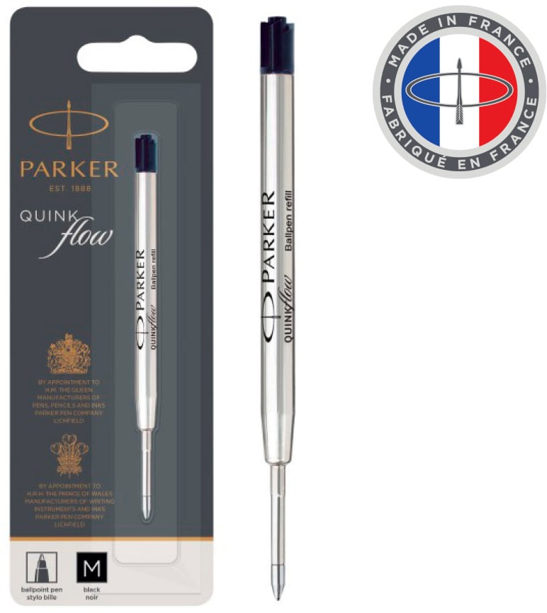 Стержень шариковый Parker QuinkFlow Z08 (1950369) M 1мм черные чернила блистер
