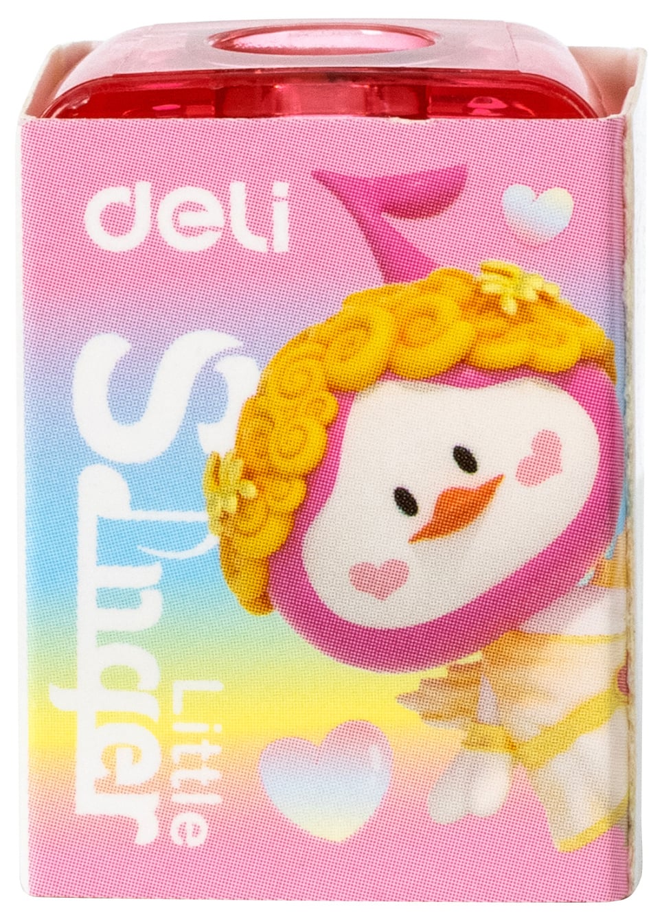 Точилка для карандашей ручная Deli EH552 Little Singer, 1 отверстие, пластик, ассорти, коробка