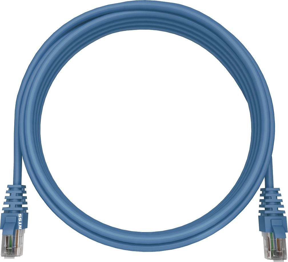 Патч-корд NTSS NTSS-PC-UTP-RJ45-5e-2.0-LSZH-BU NTSS-PC-UTP-RJ45-5E-2.0-LSZH UTP RJ-45 вил.-вилка RJ-45 cat.5e 2м синий LSZH (уп.:1шт) 26AWG