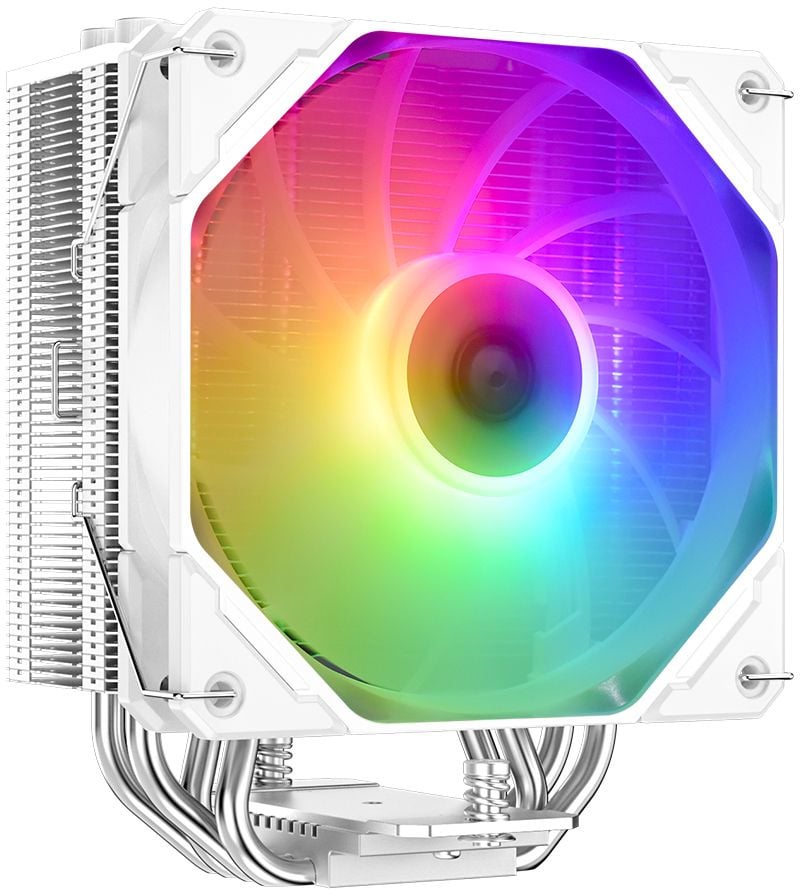 Кулер для процессора ID-COOLING SE-224-XTS ARGB WHITE LGA1700/1200/115X/AM5/AM4 (10шт/кор, TDP 220W, PWM, 4 тепл.трубки прямого контакта, ARGB FAN 120mm, белый) RET
