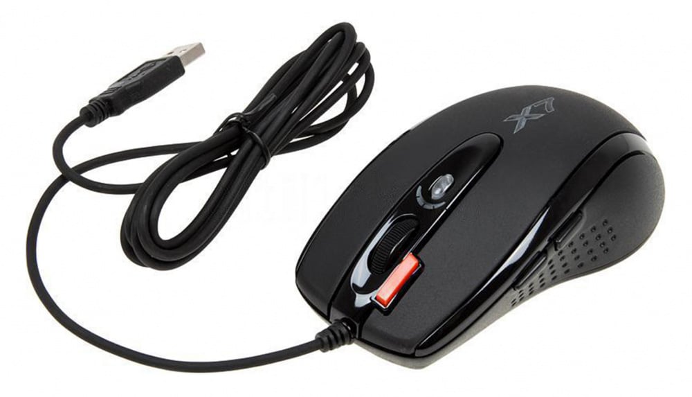 Мышь игровая A4Tech X-718BK , черный , оптическая, 3000dpi , USB, 6 кнопок, RTL {20} (758994/94398)