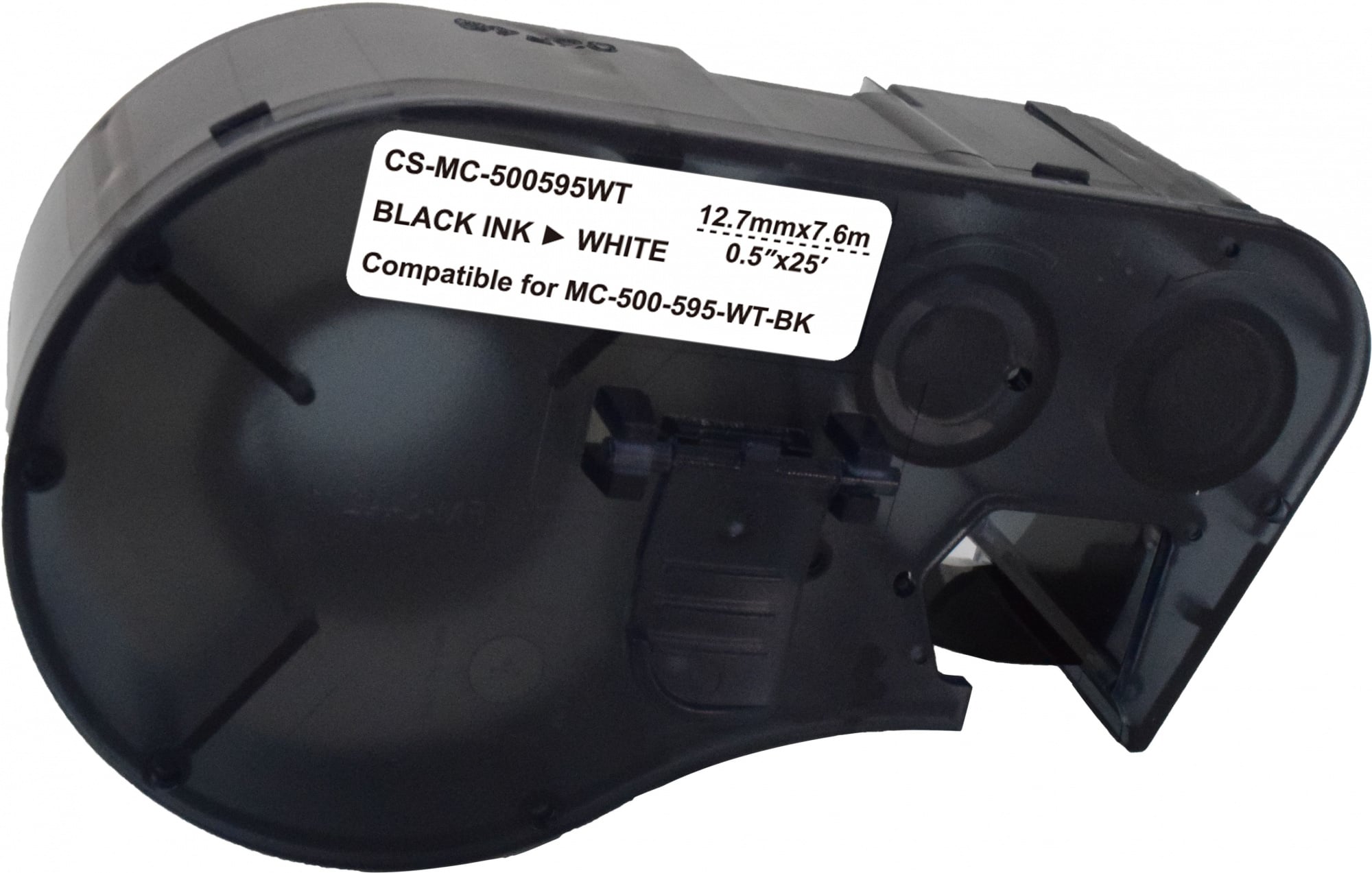 Картридж ленточный Cactus CS-MC-500595WT черный шрифт, белый фон (12.7 мм, 7.6 м) для Brady BMP-41/BMP-51/BMP-53-PC-Linked