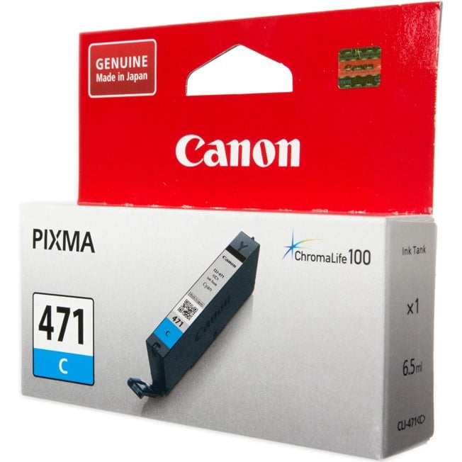 Картридж струйный Canon CLI-471C (0401C001) голубой, 7 мл, до 311 стр. A4, для PIXMA MG5740/MG6840/MG7740/TS5040/TS6040/TS8040/TS9040 (CLI471C)