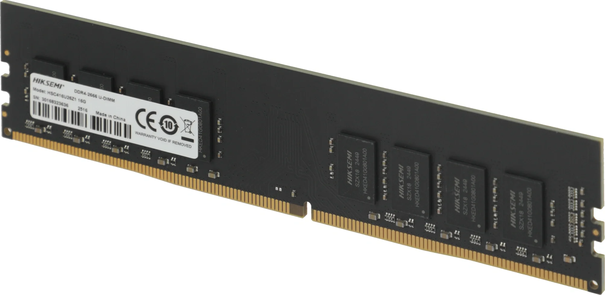 Память DDR4 16GB 2666MHz Hikvision HSC416U26Z1/16G HIKSEMI RTL PC4-21300 CL19 DIMM 288-pin 1.2В Ret