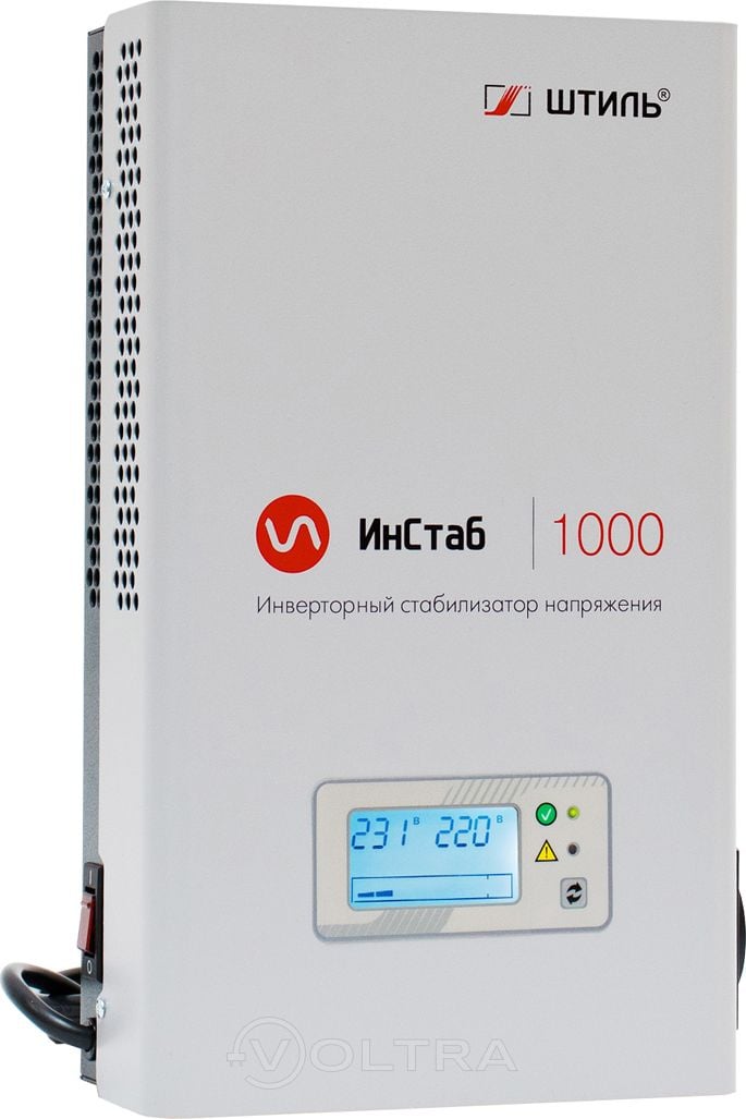 Стабилизатор Штиль ИнСтаб <IS1000> (вх.90-310V, вых.220V±2%, 1000VA,  1 розетка Schuko)