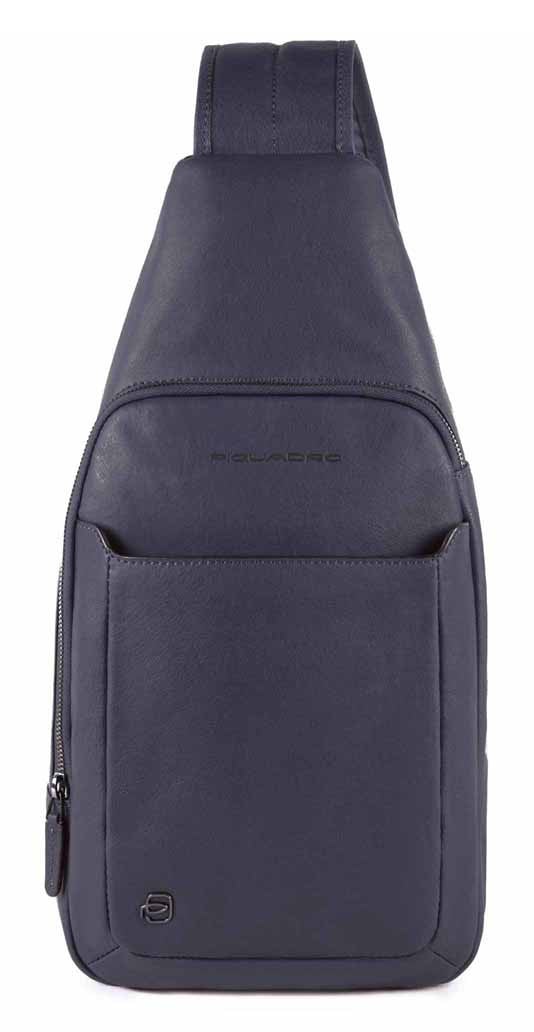 Рюкзак слинг Piquadro Black Square CA4827B3/BLU4 синий натур.кожа