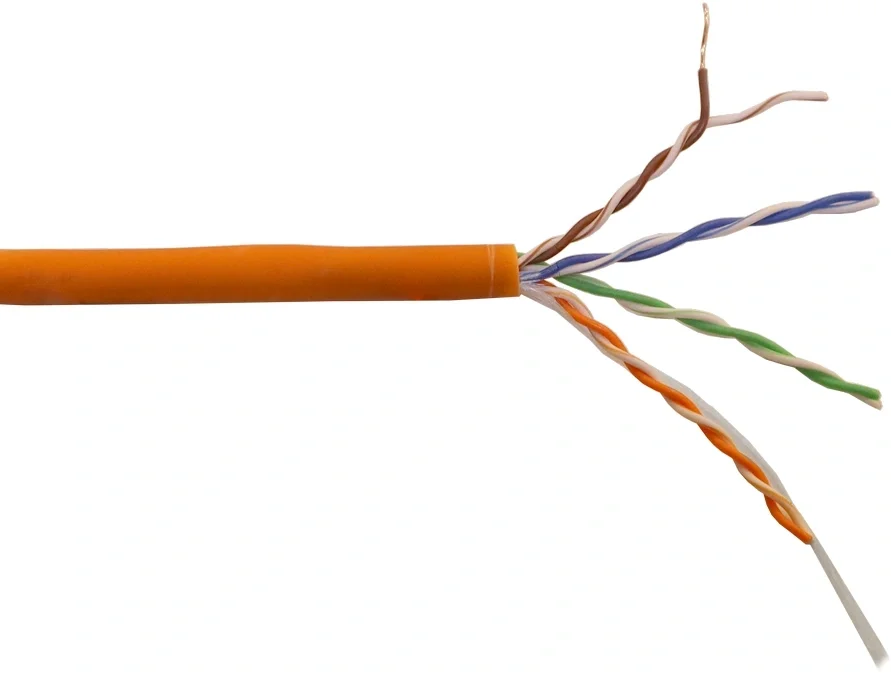 Кабель информационный Lanmaster LAN-5EUTP-HFLT-OR кат.5E U/UTP 4 пары 24AWG LSZH внутренний 305м оранжевый