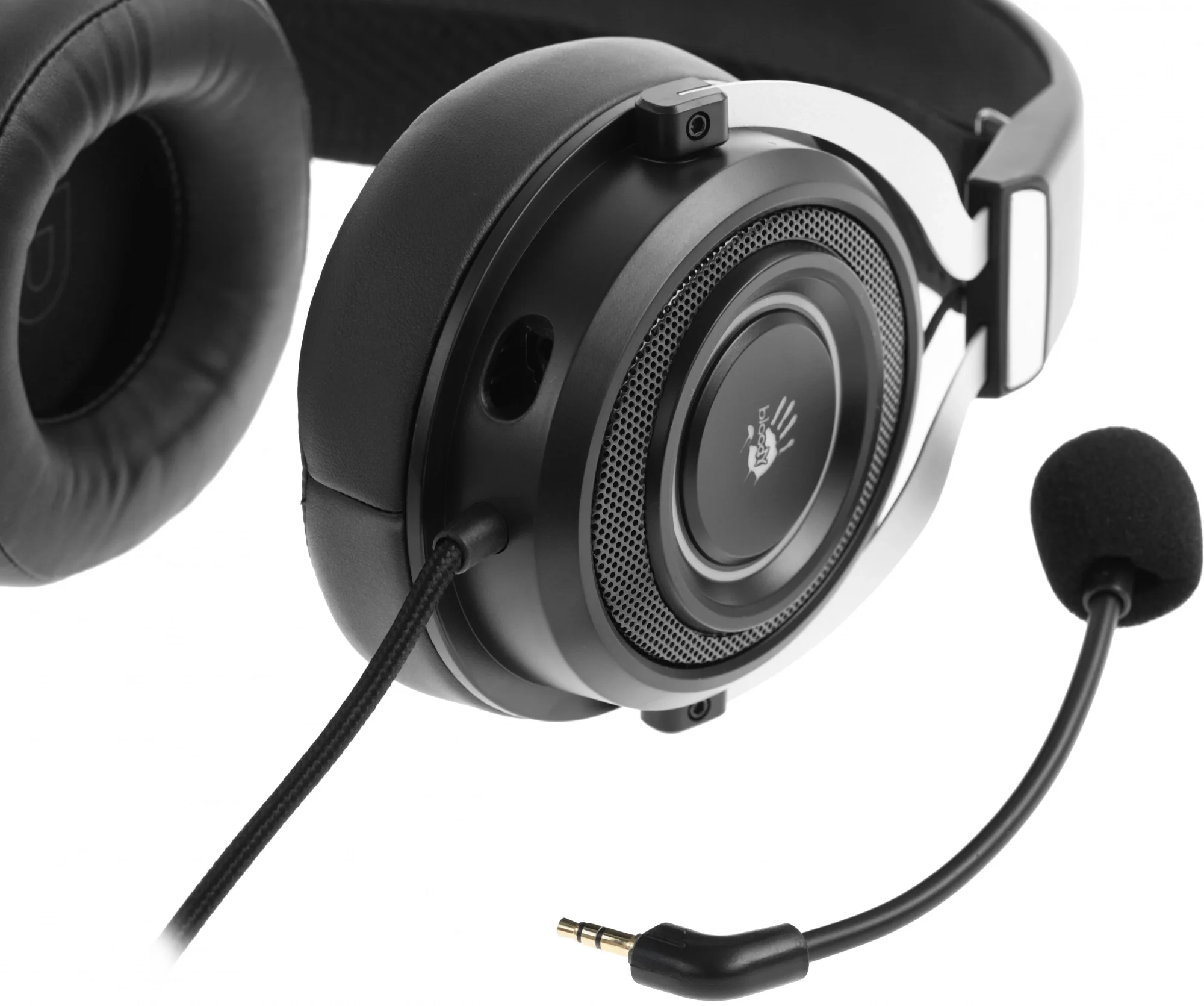 Наушники с микрофоном A4Tech Bloody G535P черный/серебристый 2м мониторные оголовье (G535P 4PIN+USB/BLACK+SILVER)