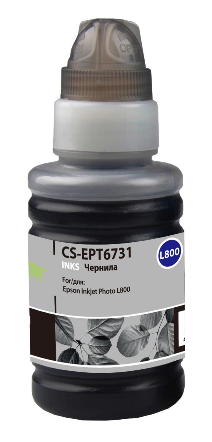 -/ Чернила Cactus CS-EPT6731 T6731 черный 100мл для Epson L800/L810/L850/L1800