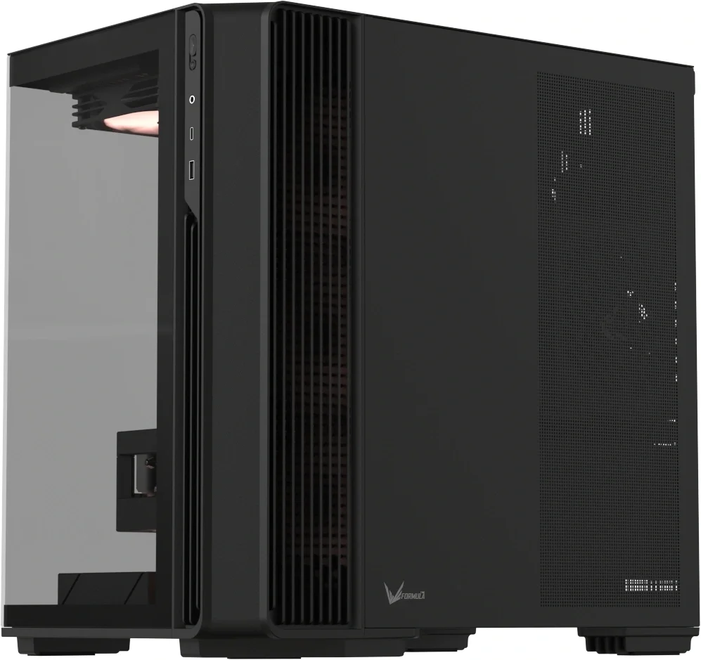 Компьютерный корпус Formula Crystal Z7 PA черный без БП ATX 5x120мм 1xUSB3.0 1xUSB3.1 audio bott PSU