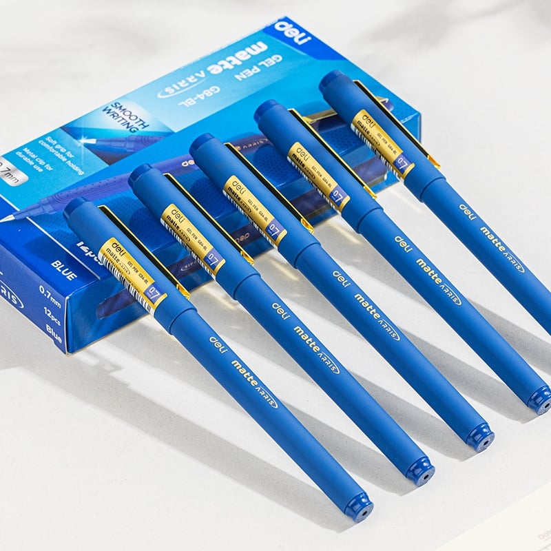 Ручка гелевая Deli Arris Matte EG84-BL синий, d=0.7мм, синие чернила, 1 стержень
