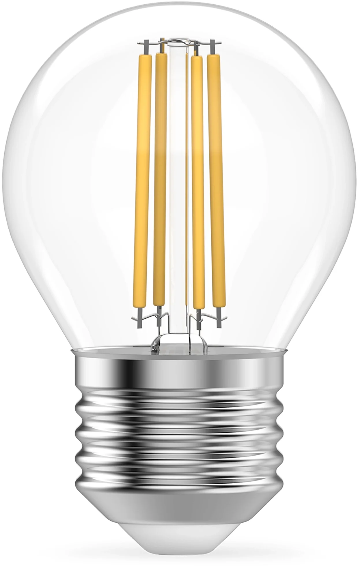 Лампа филам. Gauss Filament 8Вт цок.:E27 шар 220B св.свеч.бел.нейт. (упак.:10шт) (52228)