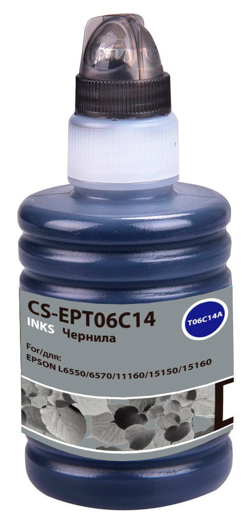Чернила Cactus CS-EPT06C14 112BK C13T06C14A черный пигментный 140мл для Epson L6550/6570/11160/15150/15160