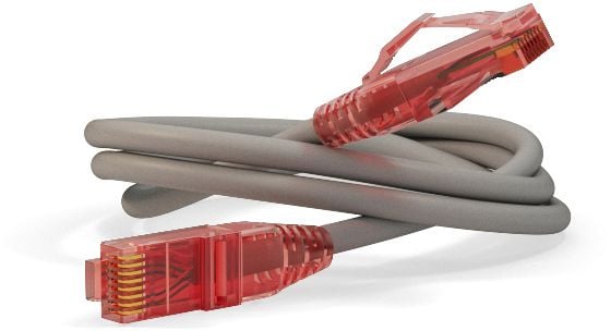 Патч-корд Hyperline PC-LPM-UTP-RJ45-RJ45-C5e-10M-LSZH-GY UTP RJ-45 вил.-вилка RJ-45 кат.5E 10м серый LSZH 24AWG