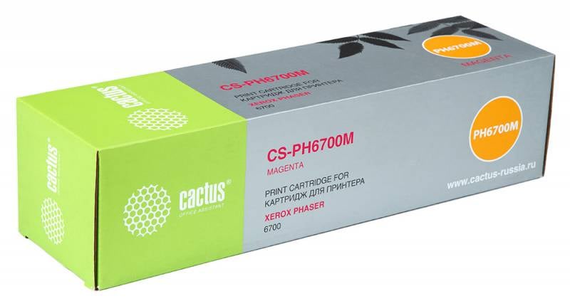 CACTUS 106R01524 Тонер Картридж Cactus (106R01524) CS-PH6700M пурпурный для Phaser 6700 (12000стр.)