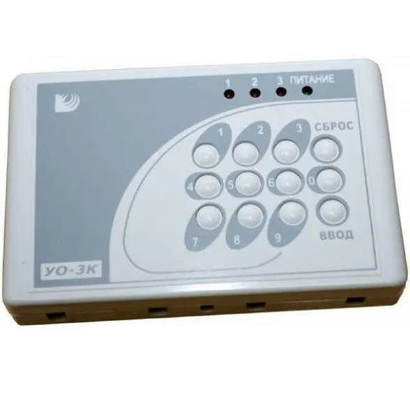 УО-3К устройство оконечное, 3 ШС, авт. тактика взятия/снятия touch memory, питание от 12В