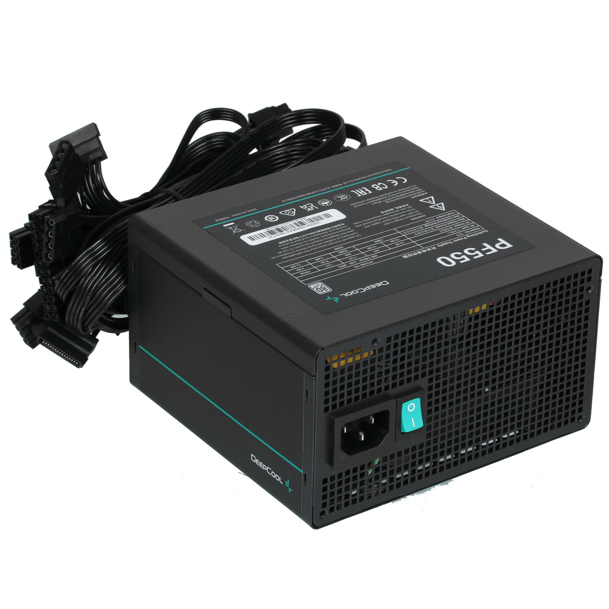 Блок питания Deepcool ATX 550W PF550 80 PLUS (20+4pin) APFC 120mm fan 6xSATA RTL (R-PF550D-HA0B-WDEU)