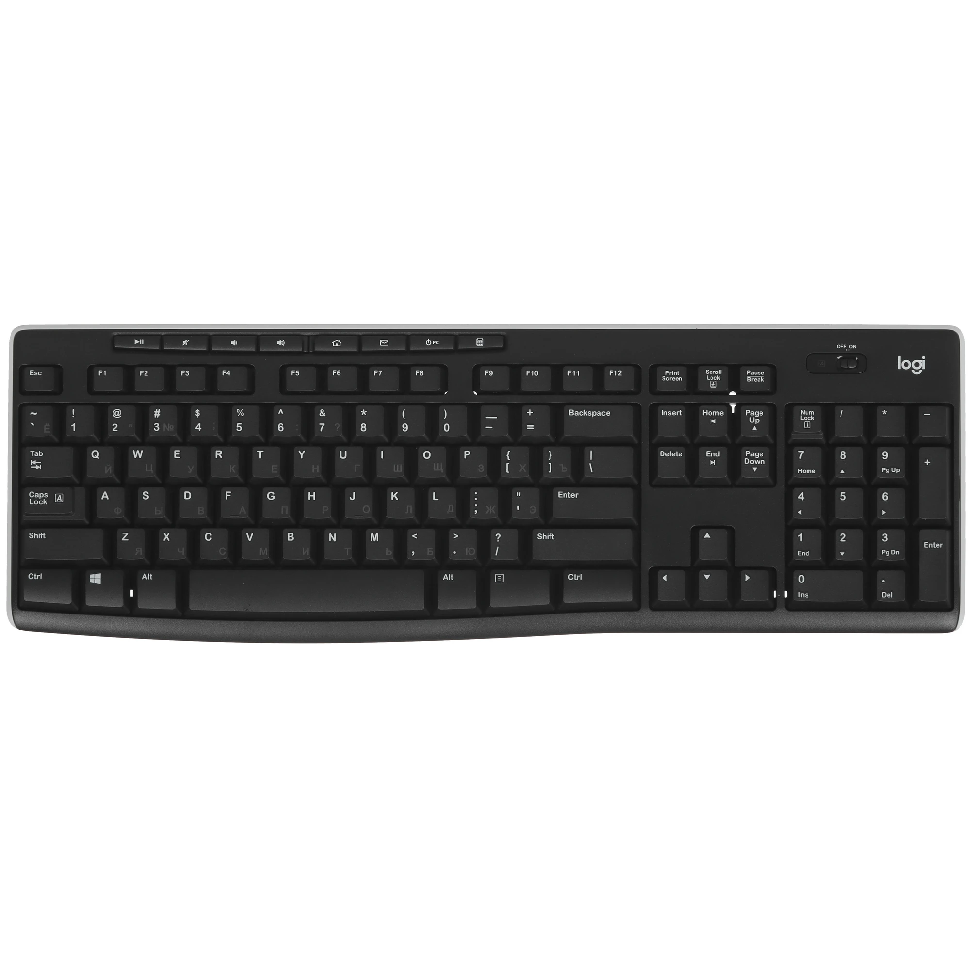 Logitech Wireless Keyboard K270  <USB> 104КЛ+8КЛ М/Мед 920-003757/920-003058