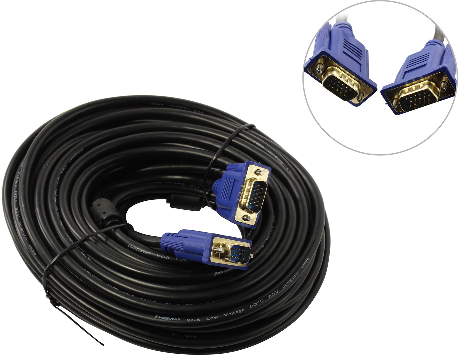 удлинительный VGA card (15M -15F) 20м 2 фильтра