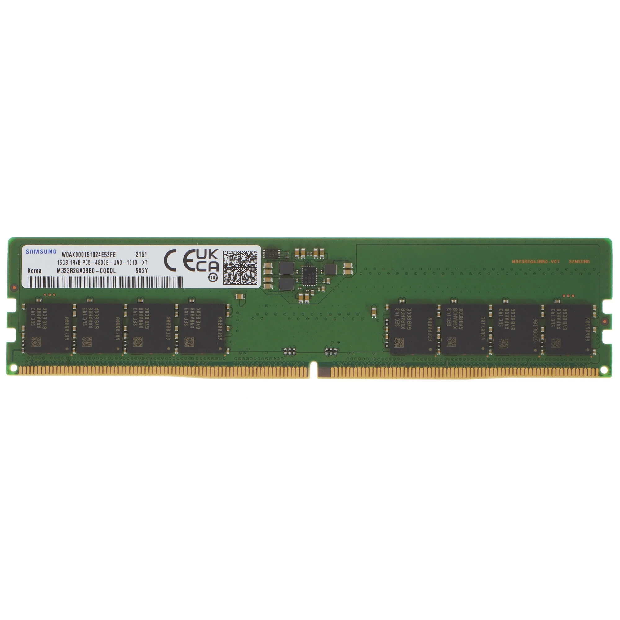Память DDR5 16GB 4800MHz Samsung M323R2GA3BB0-CQK OEM PC5-38400 CL40 DIMM 288-pin 1.1В single rank OEM