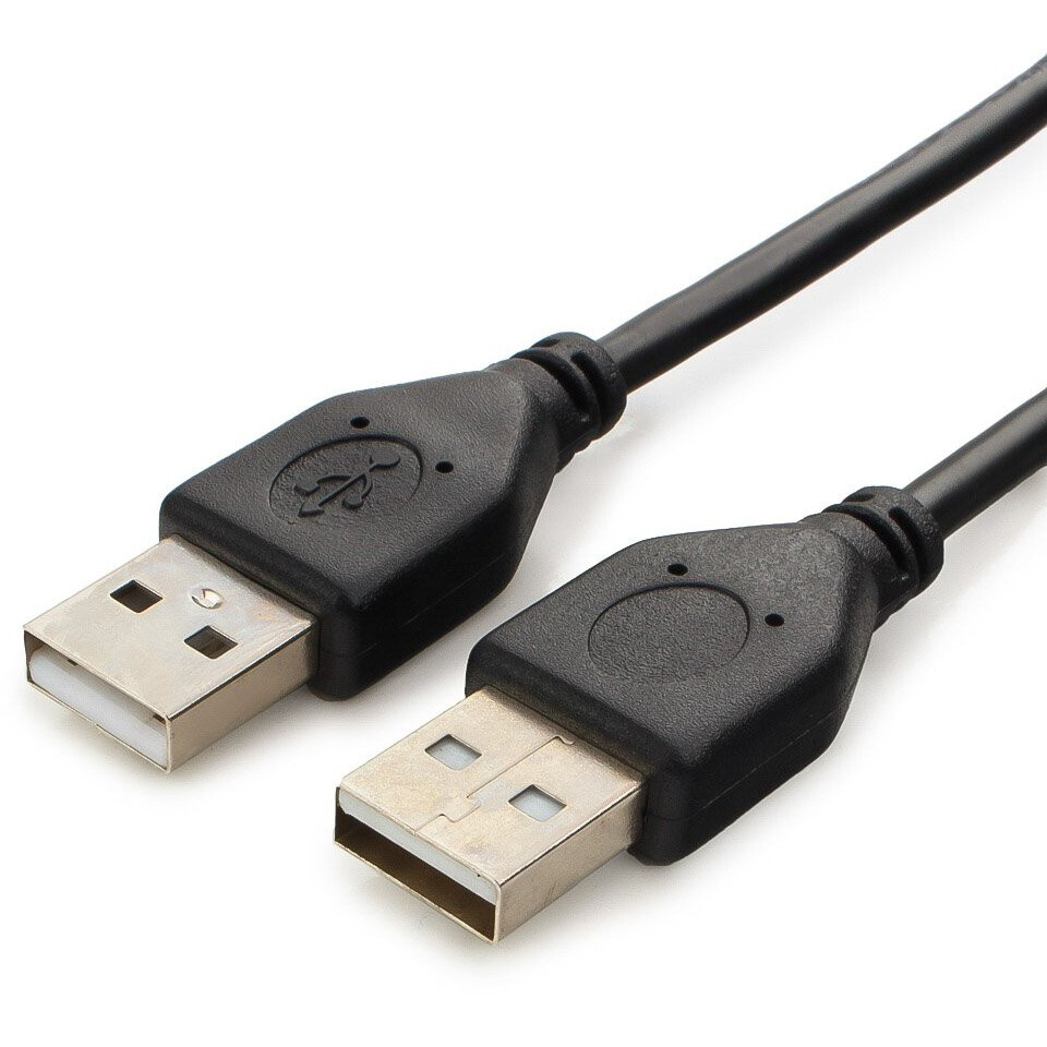 Кабель USB A(m) - A(m),  1.8м, черный, экранированный, USB 2.0, Cablexpert CCP-USB2-AMAM-6