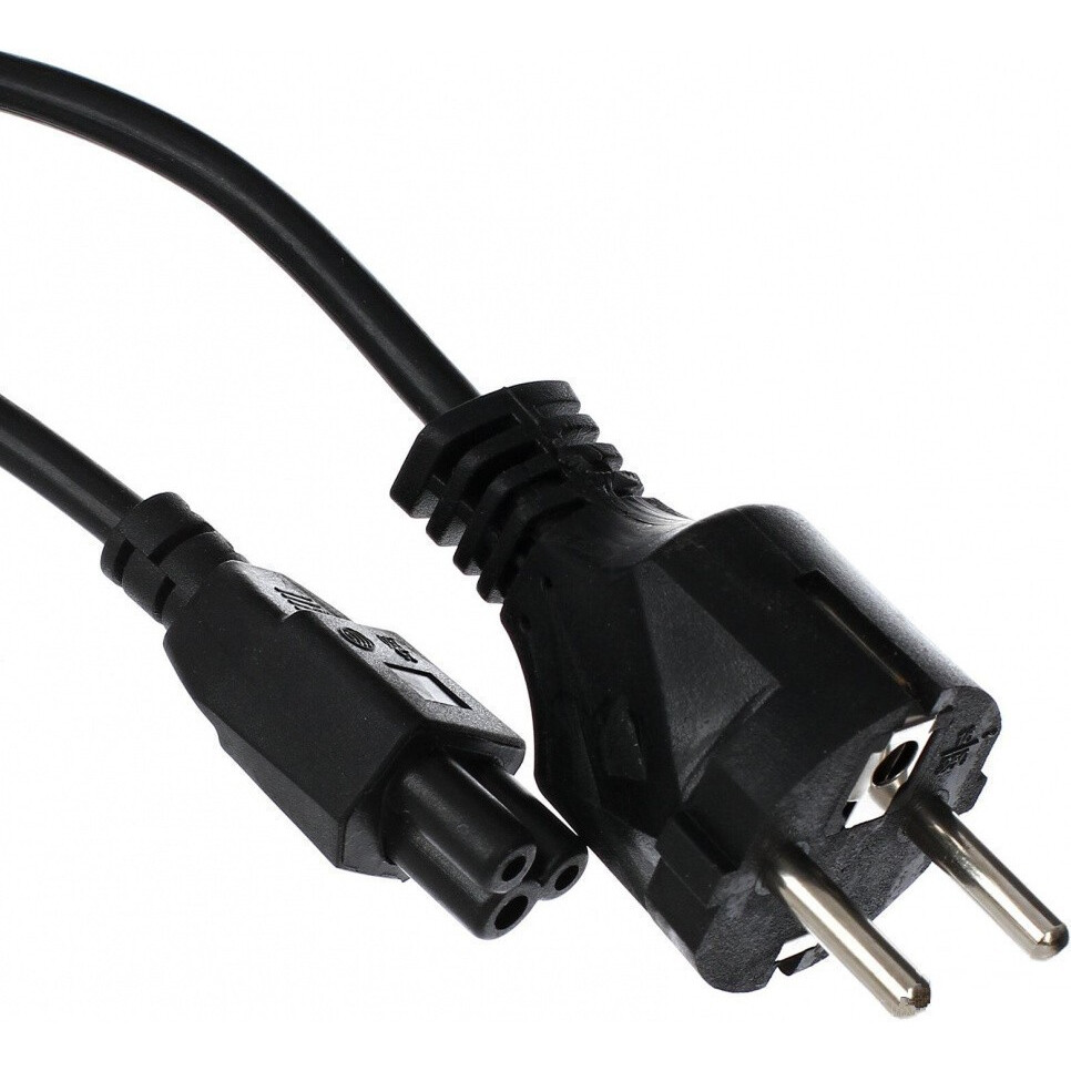 Telecom Кабель питания (TP022-IEC320-C5/SHM-1.8-BK) для ноутбуков 1.8m, 3-pin, с заземлением, 220V (Европейский стандарт) [6926123461358]