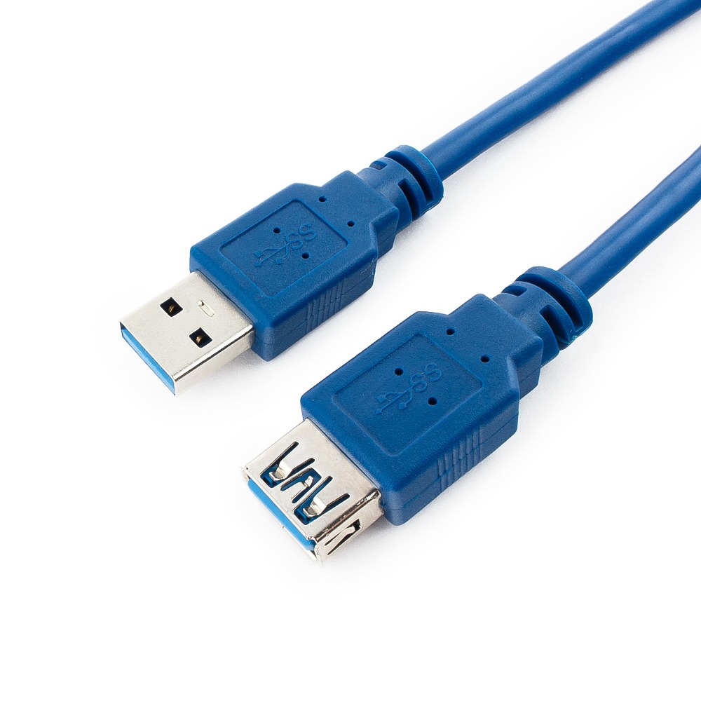 <099886> Кабель USB3.0 Am < - > Af удлинительный 3.0м, Cablexpert, экран, синий [CCP-USB3-AMAF-10]
