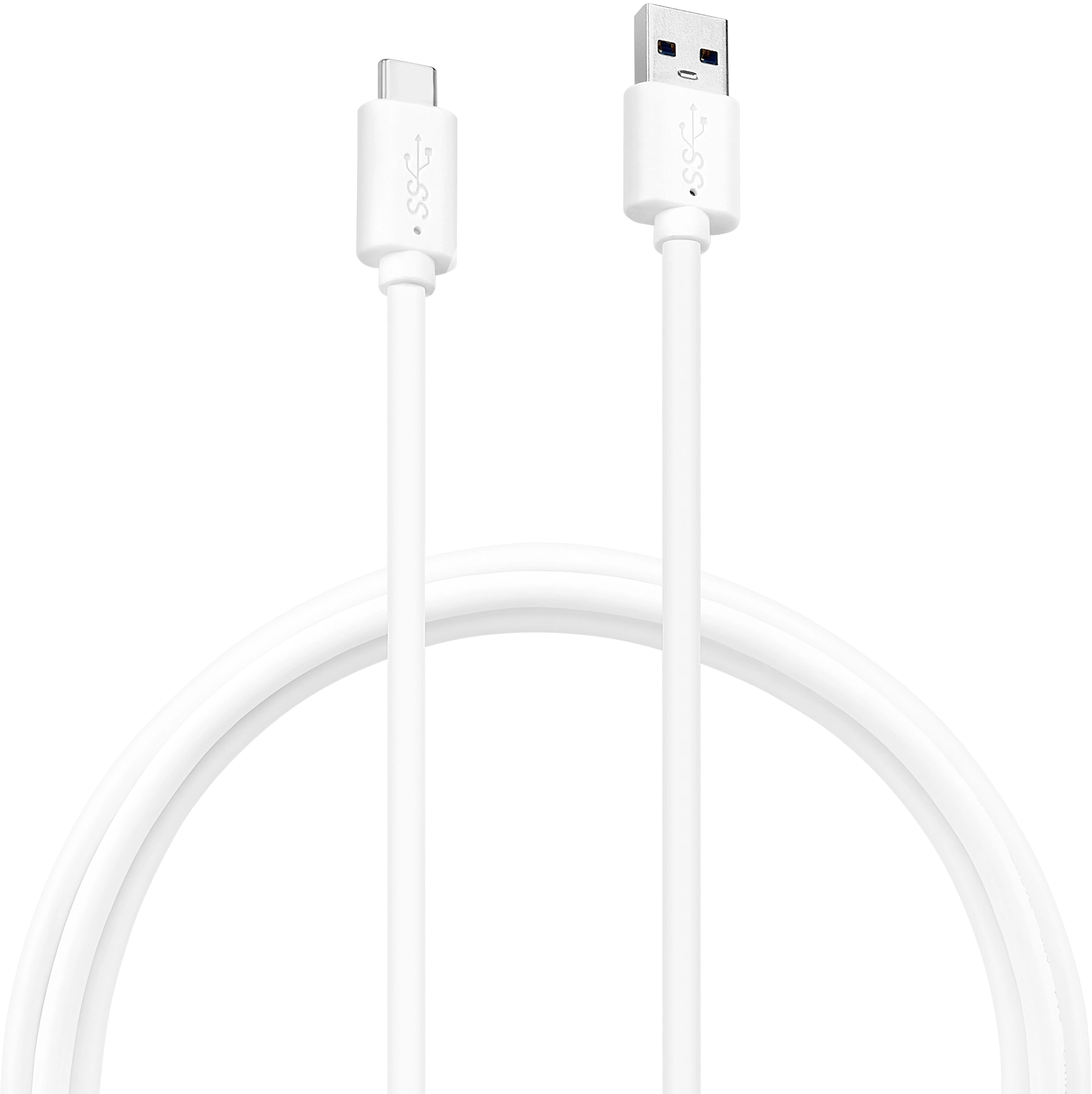 Кабель Buro BU-USB3.2-AC-1MW USB (m)-USB Type-C (m) 1м белый пакет