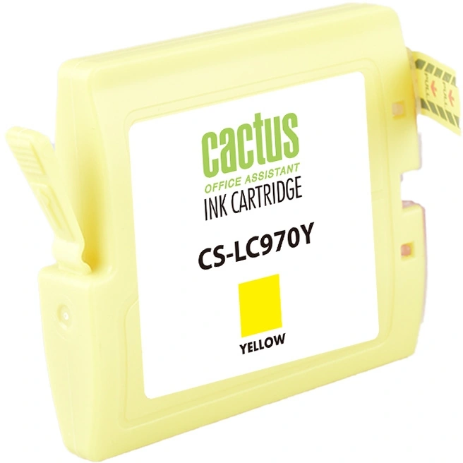 Картридж струйный Cactus CS-LC970Y желтый (20мл) для Brother MFC-260c/235c/DCP-150c/135c с чипом