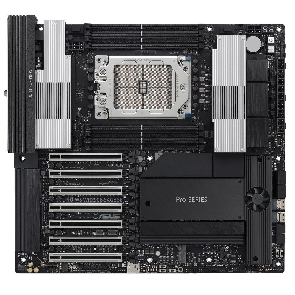 Материнская плата ASUS Bad Pack PRO WS WRX90E-SAGE SE STR5 EEB 8xDDR5 7xPCIEx16 4xM.2 2xUSB-C 2xmini DP VGA 2x10GLAN  bp