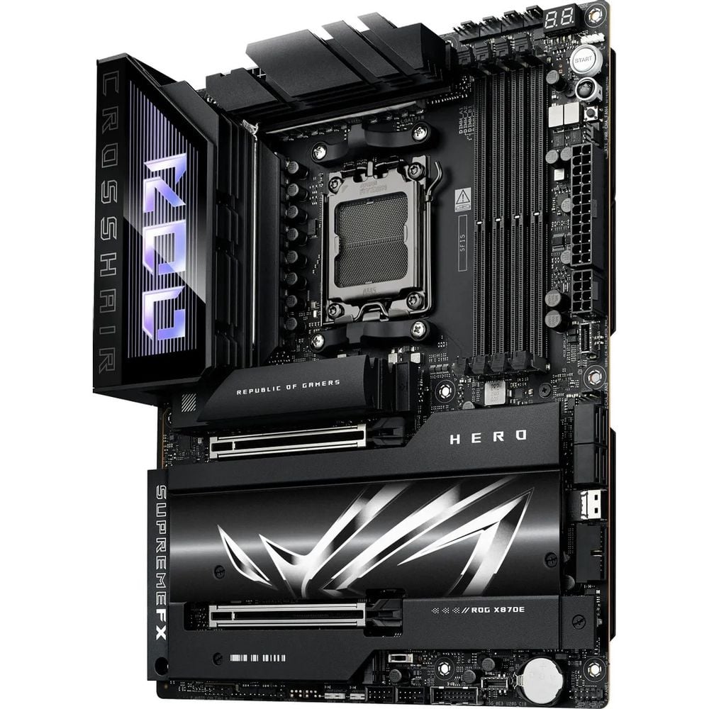Материнская плата ASUS Bad Pack ROG CROSSHAIR X870E HERO AM5 ATX 4xDDR5 2xPCIEx16 5xM.2 4xUSB-C HDMI 2.5GLAN 5GLAN Wi-Fi 7  bp