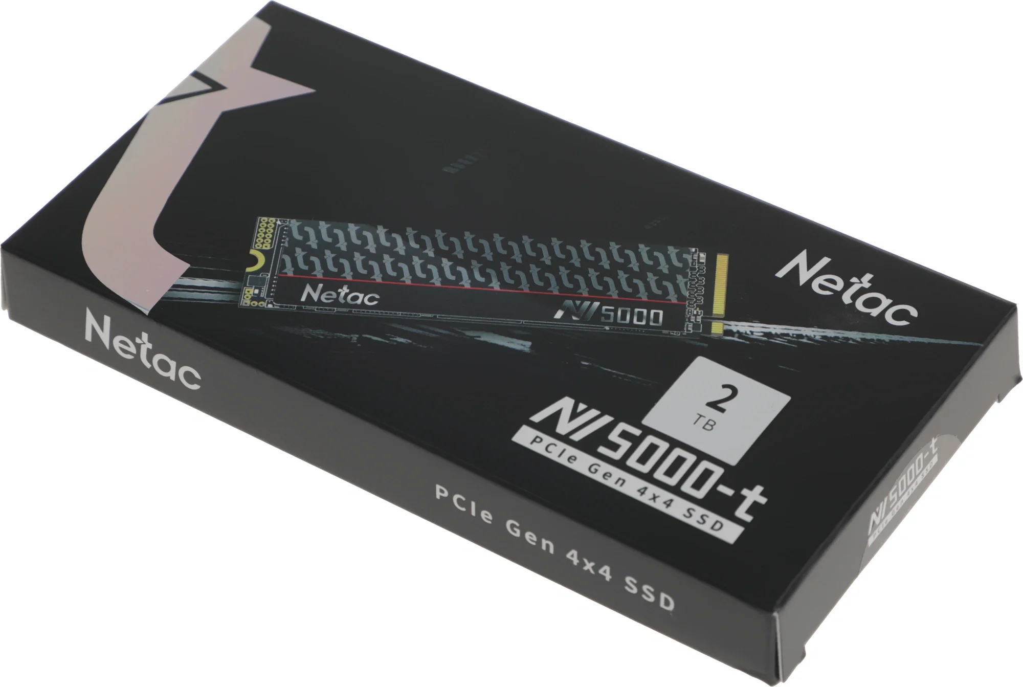 Твердотельный накопитель SSD M.2 Netac 2.0Tb NV5000t Series <NT01NV5000t-2T0-E4X> Retail (PCI-E 4.0 x4, up to 4800/4400MBs, 3D NAND, 1280TBW, NVMe 1.4, 22х80mm, heat spreader)