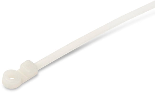 Стяжка нейлоновая неоткрывающаяся Hyperline GTM-200STC, безгалогенная (halogen free), 200x4.8мм, под винт (100 шт)
