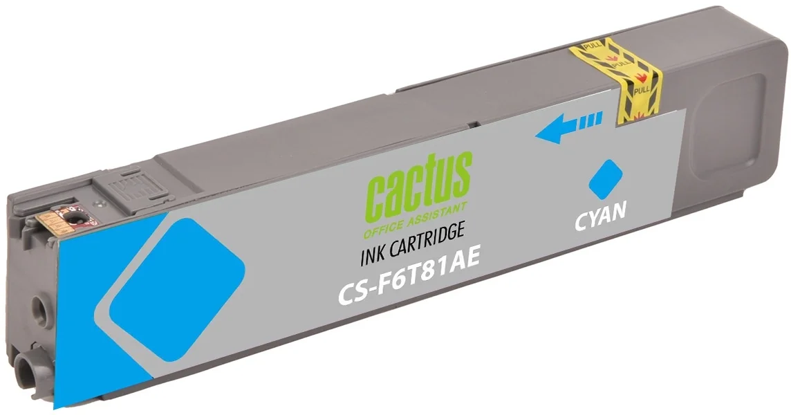 Картридж струйный Cactus CS-F6T81AE 973XL голуб.пигм. (7000стр.) (110мл) для HP HP PageWide Pro 452dw/Pro 477dw с чипом