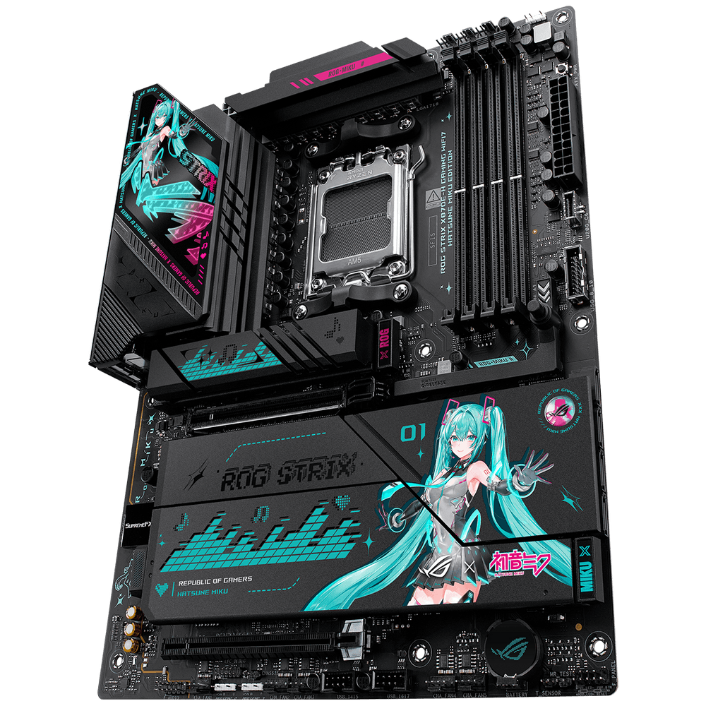 Материнская плата ASUS ROG STRIX X870E-H GAMING MIKU AM5 ATX 4xDDR5 2xPCIEx16 4xM.2 3xUSB-C HDMI 5GLAN Wi-Fi 7 