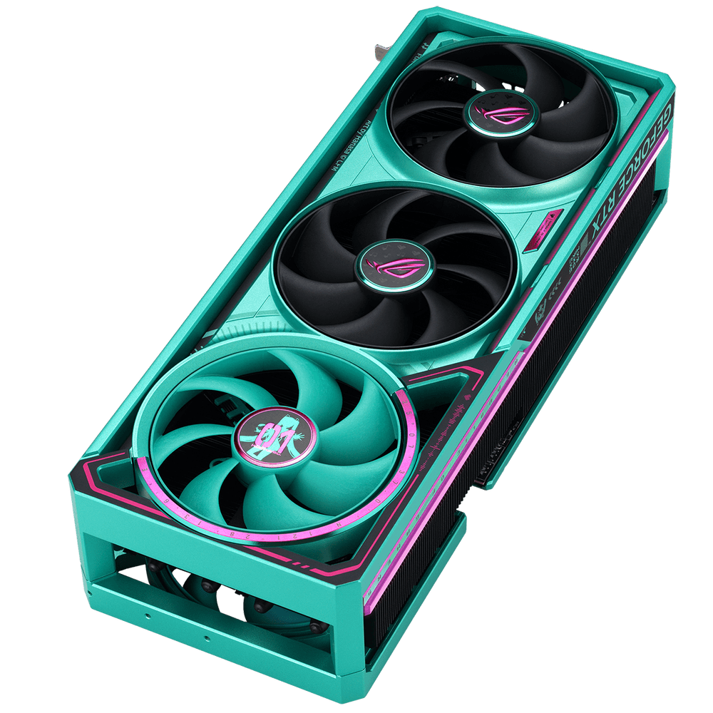 Видеокарта ASUS RTX5080 ROG ASTRAL HATSUNE MIKU EDITION WHITE OC 16GB GDDR7 256bit 3xDP 2xHDMI 4FAN RTL (ROG-ASTRAL-RTX5080-O16G-MIKU-W)